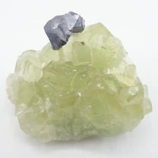 Galène maclée sur fluorite jaune, Fontsante, Var (83).