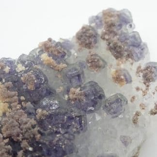 Calcite ferrifère sur Fluorite violacée, Fontsante, Var.