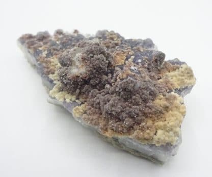 Calcite ferrifère sur Fluorite violacée, Fontsante, Var.