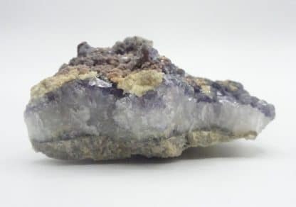 Calcite ferrifère sur Fluorite violacée, Fontsante, Var.