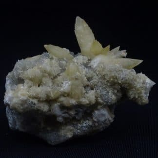 Calcite sur Quartz, carrière de Laguépie, Tarn-et-Garonne.