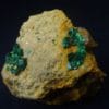Torbernite, mine de Vénachat, Haute-Vienne, Limousin.