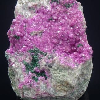 Cobaltocalcite, malachite, Kolwezi, Katanga, Congo.