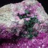 Cobaltocalcite, malachite, Kolwezi, Katanga, Congo.