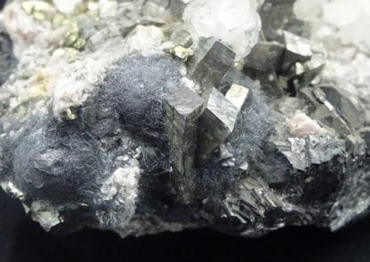 Calcite, Blende, Rhodochrosite, Arsénopyrite, Boulangérite, Trepca, Kosovo.