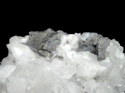 Arsénopyrite sur Quartz, mine d'or de Lopérec, Finistère, Bretagne.