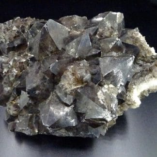 Quartz morion sur améthyste, Chaméane, Puy-de-Dôme, Auvergne.