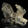 Quartz fumé à inclusions blanches, Chlorite, L’Aiguille Verte, Chamonix, Massif du Mont-Blanc, Haute-Savoie.