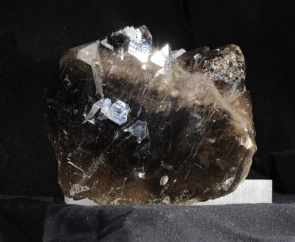 Quartz morion, L’Aiguille Verte, Chamonix, Massif du Mont-Blanc, Haute-Savoie.