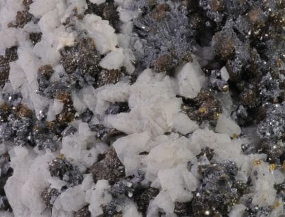 Galène, sphalérite (blende) et dolomite, mine de Trèves, Gard.