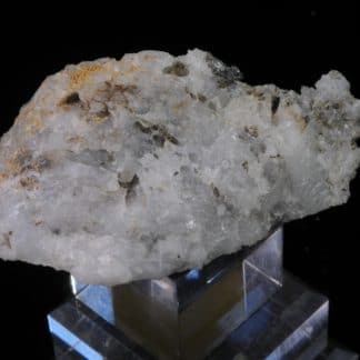 Bismuthinite, Quartz, Meymac, Corrèze, Aquitaine, France.