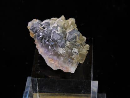 Galène octaédrique, Fluorine, Mine de Fontsante, Les-Adrets-de-l’Esterel, Var.