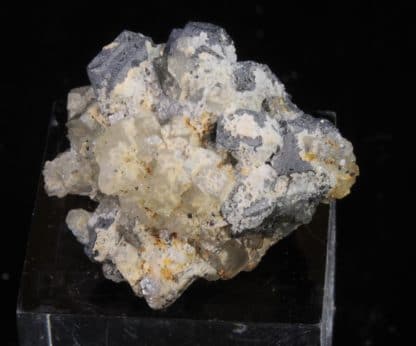 Galène octaédrique, Fluorine, Mine de Fontsante, Les-Adrets-de-l’Esterel, Var.