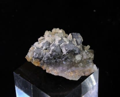 Galène octaédrique, Fluorine, Mine de Fontsante, Les-Adrets-de-l’Esterel, Var.