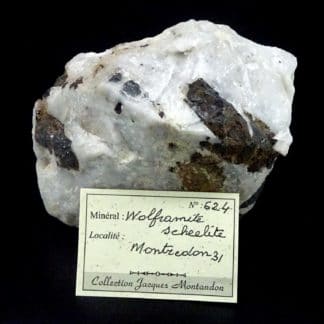 Wolframite, scheelite et quartz, La Frégère, Montredon-Labessonnié, Tarn.