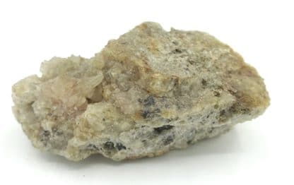 Cérusite sur quartz, Chanrion-en-Poule, Beaujolais, Rhône.