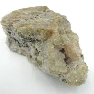 Cérusite sur quartz, Chanrion-en-Poule, Beaujolais, Rhône.