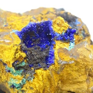 Azurite, mine de Salsigne, Mas Cabardès, Aude.