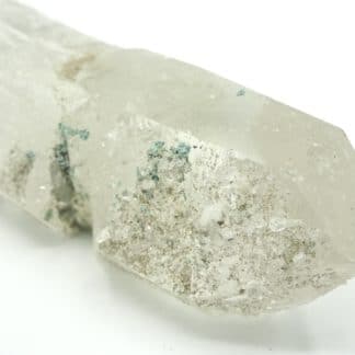 Malachite sur quartz, Le Grand Mont, Beaufortain, Savoie.