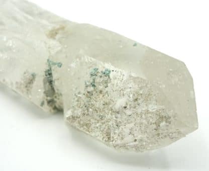 Malachite sur quartz, Le Grand Mont, Beaufortain, Savoie.