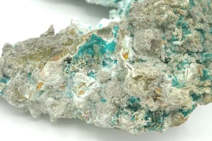 Dioptase, wulfénite et cerusite, Mammoth-Saint Anthony Mine, USA.