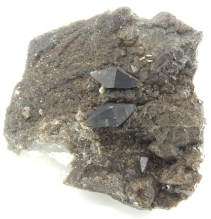 Cristaux d'anatase (XXL) sur quartz, massif de la Lauzière, Savoie.