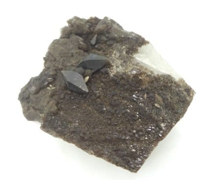 Cristaux d'anatase (XXL) sur quartz, massif de la Lauzière, Savoie.