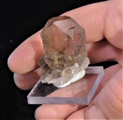 Quartz Gwindel Sucre vieux, Glacier de Talèfre, Chamonix, Massif du Mont-Blanc, Haute-Savoie.