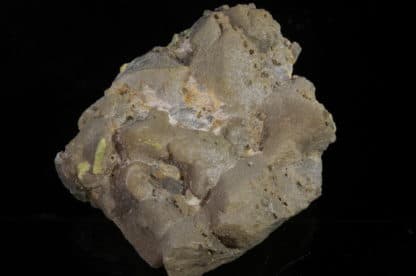 Quartz et Mimétite, Les Rosiers, Pontgibaud, Puy-de-Dôme, Auvergne.