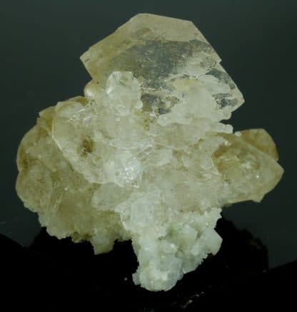 Quartz Gwindel et Laumontite, Tunnel du Saint-Gothard, Uri, Suisse.