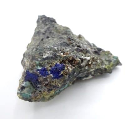 Mimétite, azurite, Mas-Dieu, Laval-Pradel, Gard.