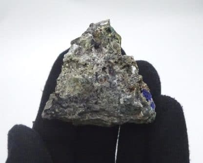 Mimétite, azurite, Mas-Dieu, Laval-Pradel, Gard.