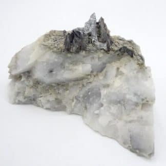 Bismuthinite sur Quartz, Meymac, Corrèze, Aquitaine, France.