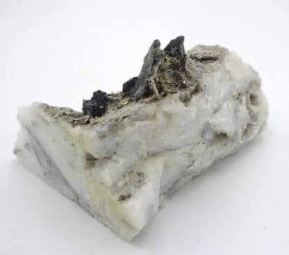 Bismuthinite sur Quartz, Meymac, Corrèze, Aquitaine, France.