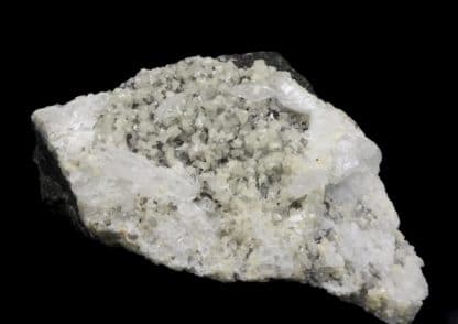 Dolomite et calcite sur quartz, Estevelle, Pas-de-Calais, Hauts-de-France.