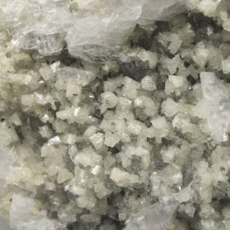 Dolomite et calcite sur quartz, Estevelle, Pas-de-Calais, Hauts-de-France.