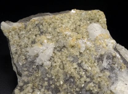 Dolomite sur quartz, Estevelles, Pas-de-Calais, Hauts-de-France.