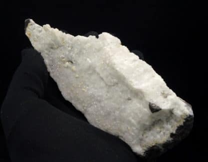 Dolomite sur quartz, Estevelles, Pas-de-Calais, Hauts-de-France.