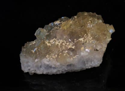 Fluorine jaune et Calcite ferrifère, Mine de Fontsante, Les-Adrets-de-l’Esterel, Var.