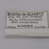 Stibine dans du Quartz, Nades, Allier, Auvergne.