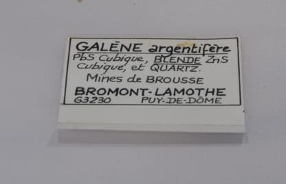 Galène argentifère, Blende (Sphalérite) et Quartz, Bromont-Lamothe, Puy-de-Dôme.