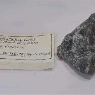 Mispickel (Arsénopyrite) et Quartz, La Viallole, La Bessette, Puy-de-Dôme, Auvergne.