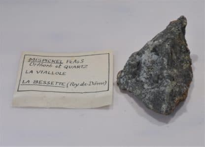 Mispickel (Arsénopyrite) et Quartz, La Viallole, La Bessette, Puy-de-Dôme, Auvergne.