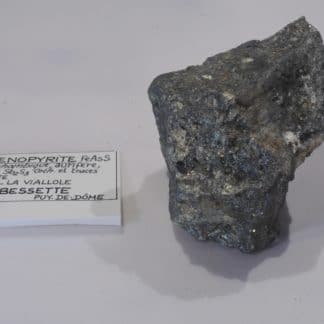 Arsénopyrite aurifère, Stibine et Pyrite, La Bessette, Puy-de-Dôme, Auvergne.