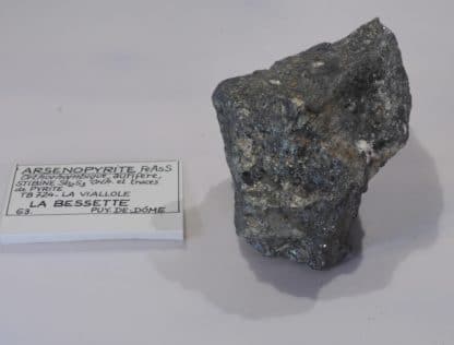 Arsénopyrite aurifère, Stibine et Pyrite, La Bessette, Puy-de-Dôme, Auvergne.
