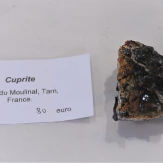 Cuprite, Mine du Moulinal, Tarn, France.