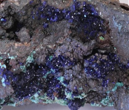 Azurite et Malachite, Mine du Moulinal, Tarn, France.