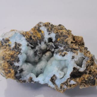 Hémimorphite bleue, Mine de la Vidale, Asprières, Aveyron.