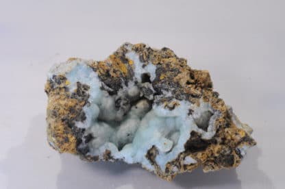 Hémimorphite bleue, Mine de la Vidale, Asprières, Aveyron.