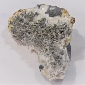 Pyrite sur Calcite, Glageon, Avesnois, Nord, Hauts-de-France.